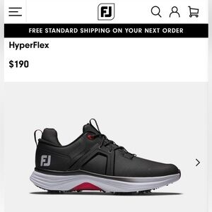 FootJoy Men's HyperFlex Golf Shoes Size 10.5 Black, Reg $190 Excellent Condition